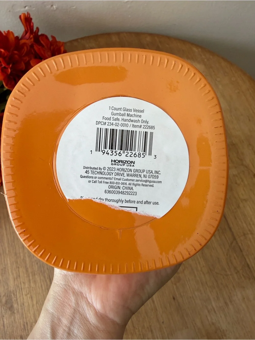 Target Orange Gumball Machine Kitchen Canister